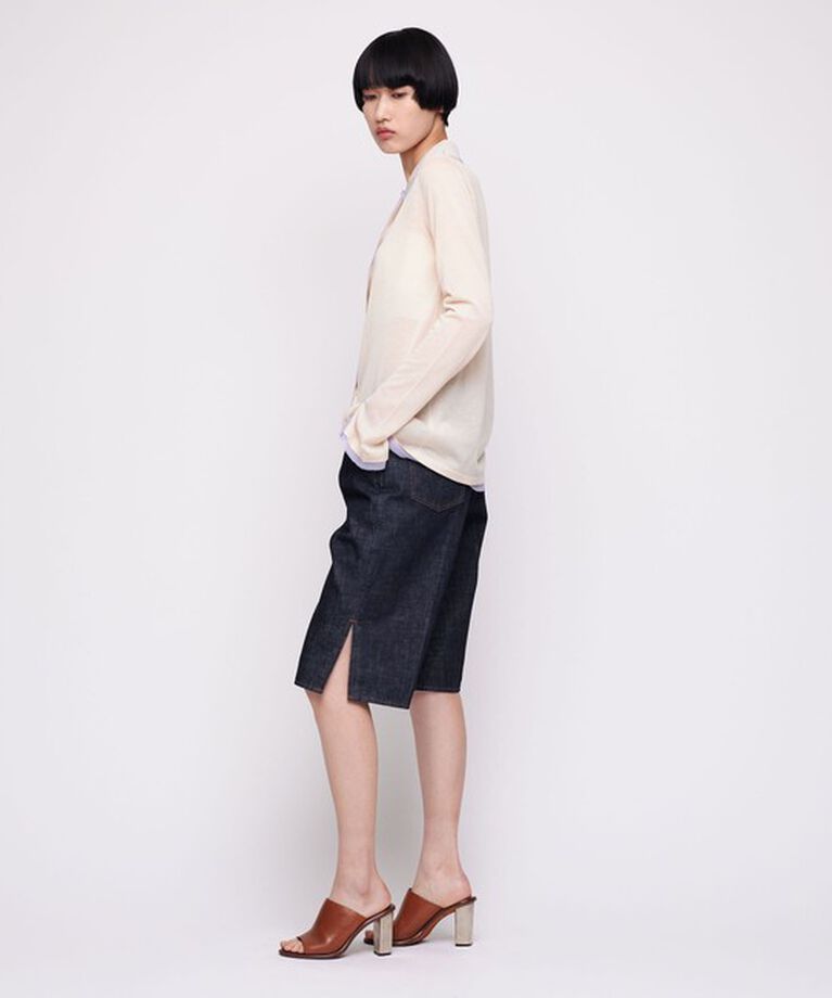 AEWEN MATOPH「＜AEWEN MATOPH＞デニム スリット ハーフパンツ」|デニム|