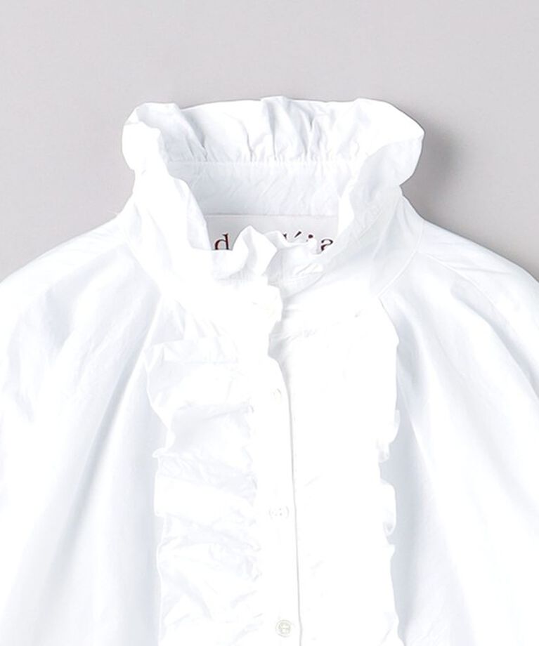 UNITED ARROWS「＜dahl’ia＞フリル ロングスリーブ ブラウス」|シャツ・ブラウス|