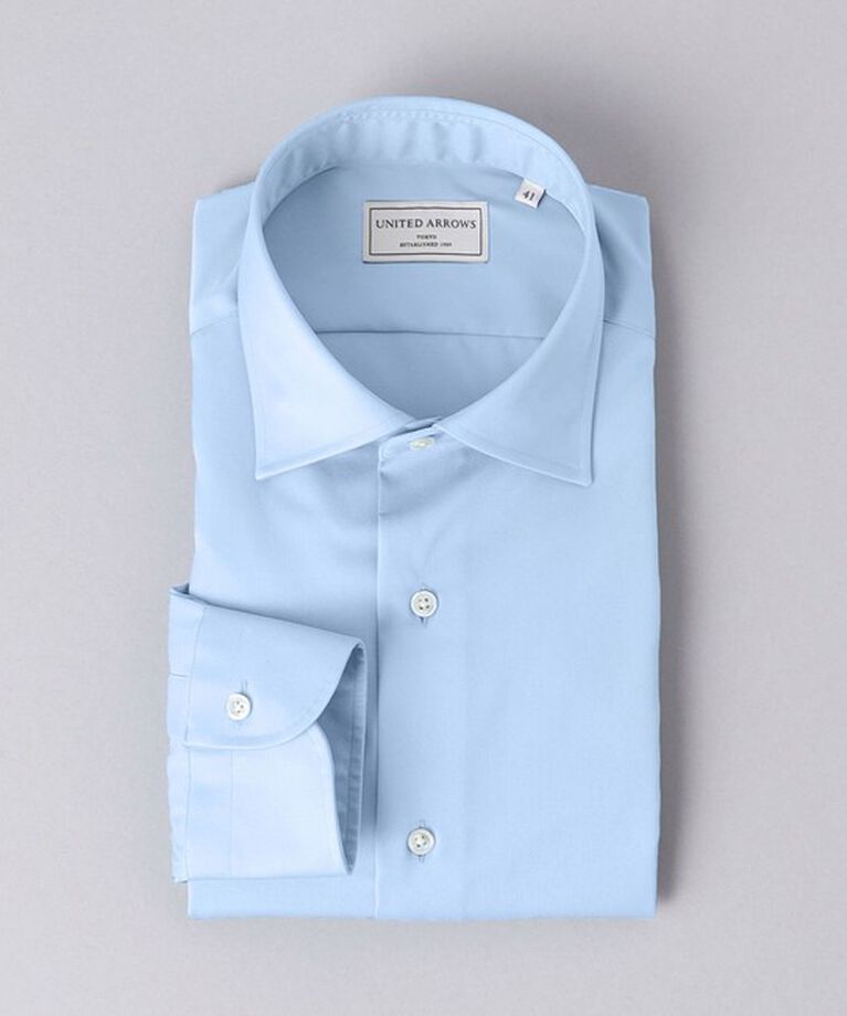 UNITED ARROWS「イージーケア AG ツイル セミワイドカラーシャツ -抗菌防臭-」|シャツ・ブラウス|LT.BLUE