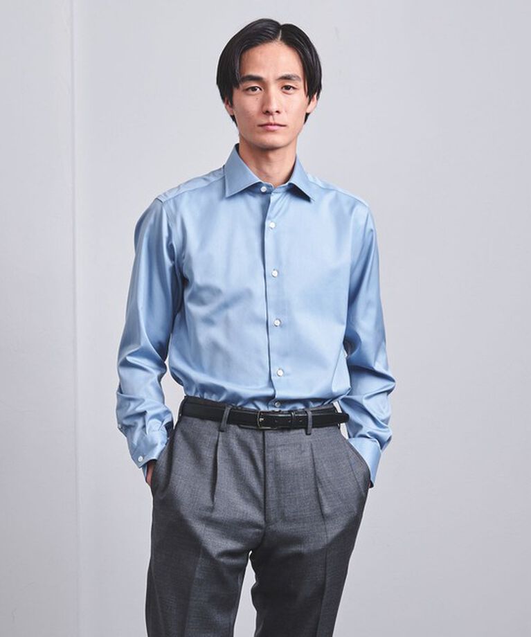 UNITED ARROWS「イージーケア AG ツイル セミワイドカラーシャツ -抗菌防臭-」|シャツ・ブラウス|