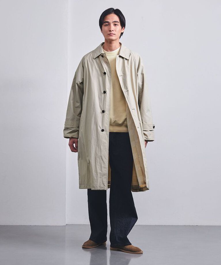 UNITED ARROWS「ウィンドウマック ナイロン タフタ バルカラーコート―撥水―」|ステンカラーコート|BEIGE