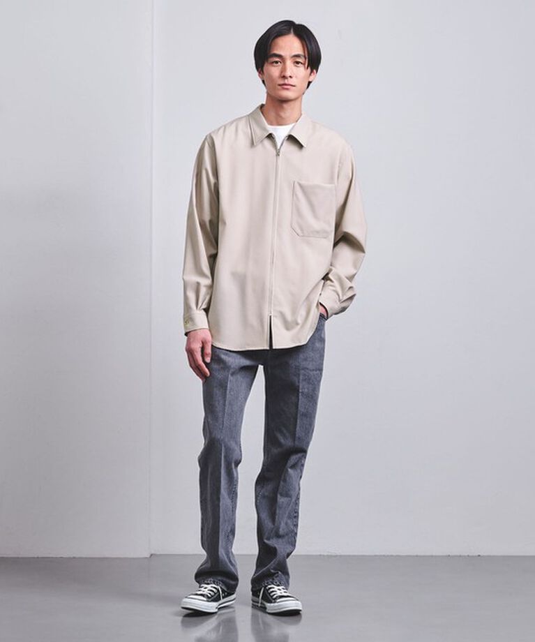 UNITED ARROWS「ウールトロピカル ジップ レギュラーカラー シャツ」|シャツ・ブラウス|