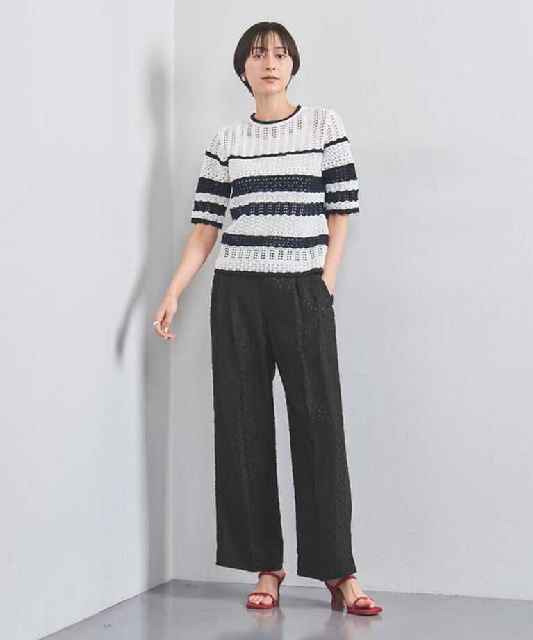 UNITED ARROWS「ドット サテン 2タック ワイドパンツ」|その他|