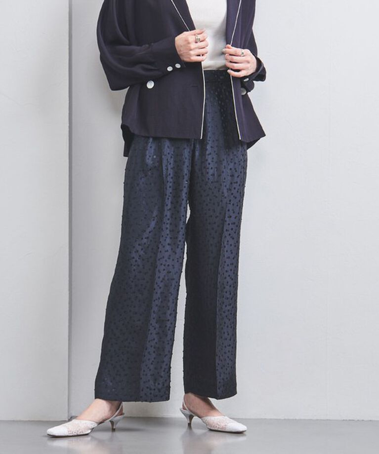 UNITED ARROWS「ドット サテン 2タック ワイドパンツ」|その他|