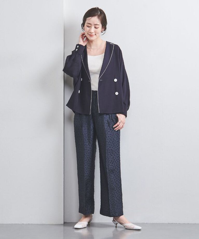 UNITED ARROWS「ドット サテン 2タック ワイドパンツ」|その他|