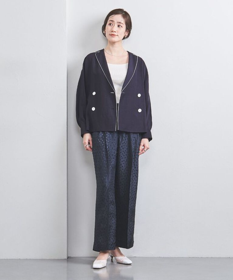 UNITED ARROWS「ドット サテン 2タック ワイドパンツ」|その他|