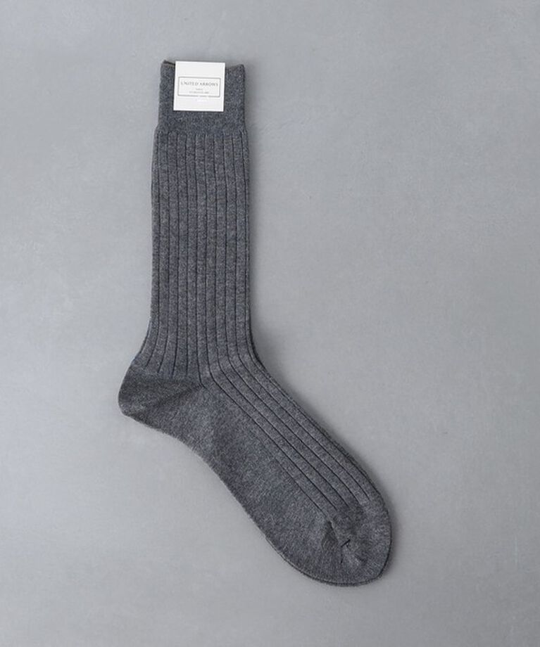 UNITED ARROWS「2トーン リブソックス」|ソックス|MD.GRAY