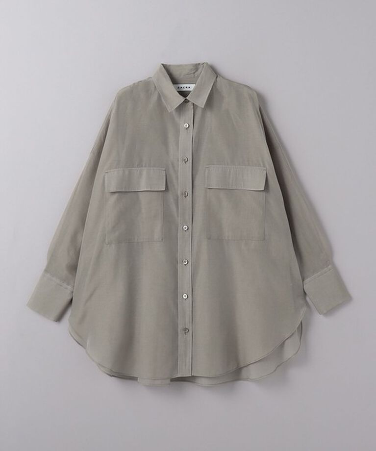 UNITED ARROWS「＜SACRA＞シアー シャツ」|シャツ・ブラウス|BEIGE