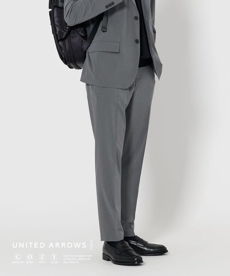 UNITED ARROWS「ライトパーテックス ノープリーツ パンツ UA COZY ―2WAYストレッチ・ウォッシャブル―」|スーツ|MD.GRAY