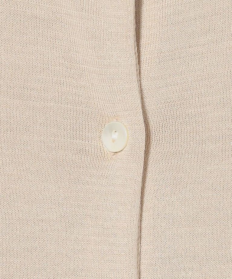 UNITED ARROWS「コットンシルク 18G クルーネック カーディガン」|カーディガン|