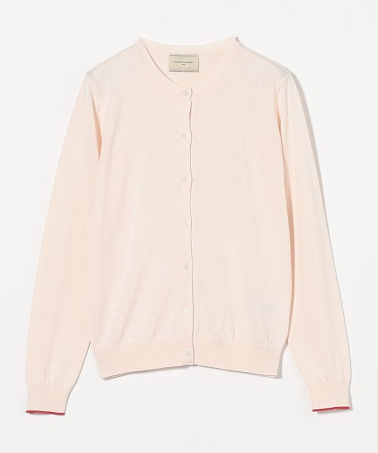 UNITED ARROWS「コットンシルク 18G クルーネック カーディガン」|カーディガン|