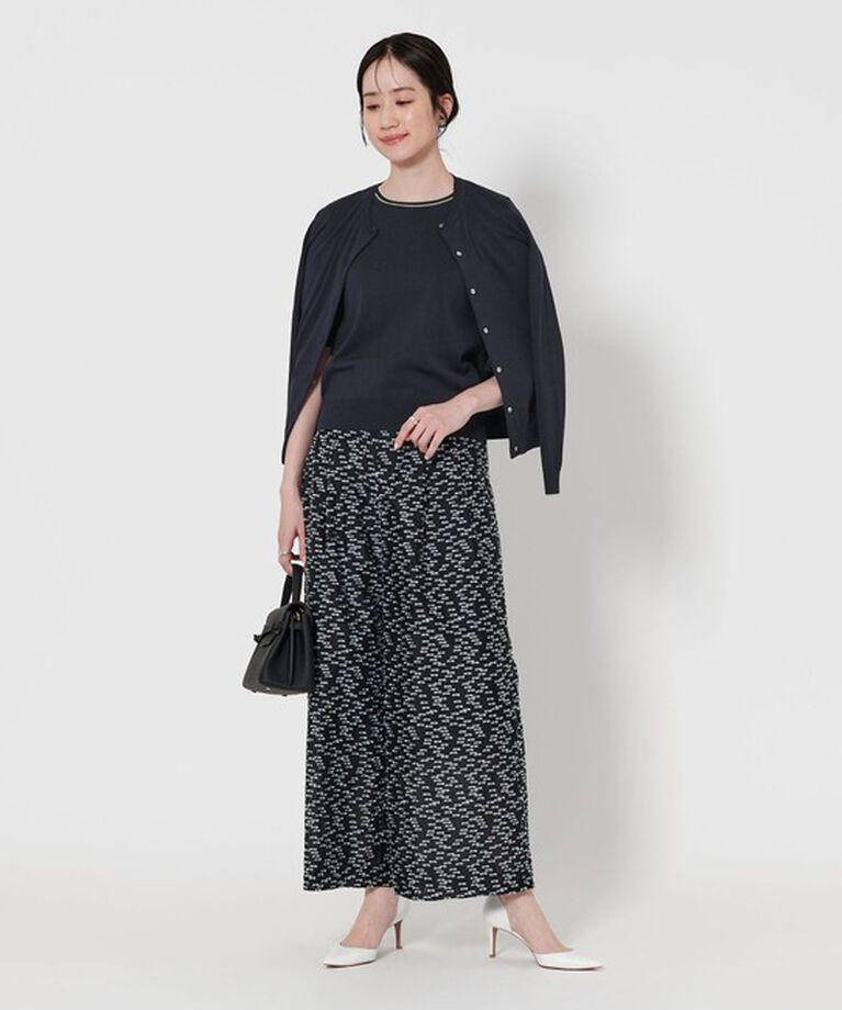 UNITED ARROWS「コットンシルク 18G クルーネック カーディガン」|カーディガン|