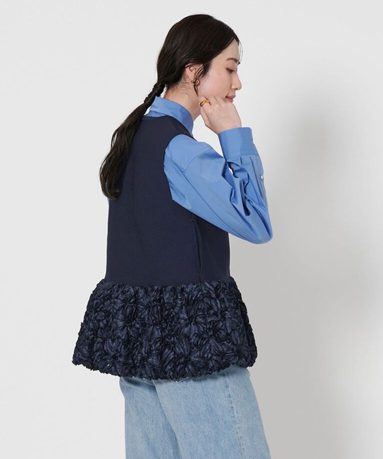 UNITED ARROWS「フラワー サテン コンビ ベスト」|ベスト・ジレ|