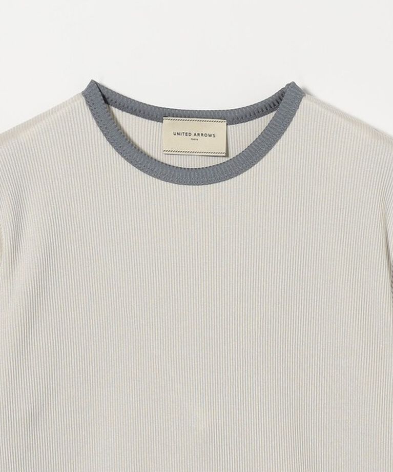 UNITED ARROWS「リブ バイカラーパイピング Tシャツ」|Tシャツ・カットソー|