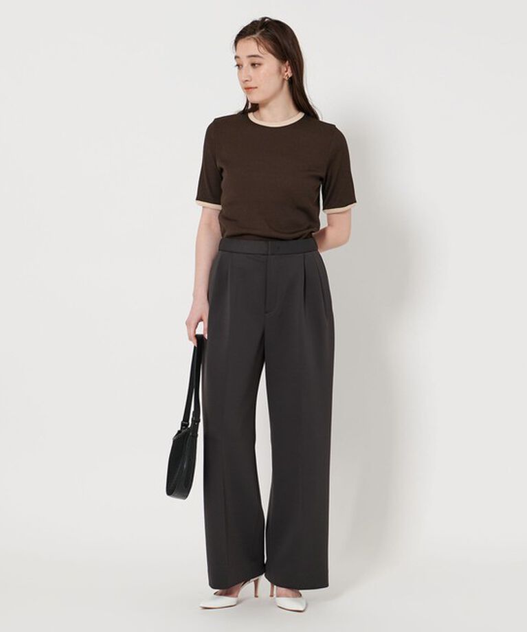 UNITED ARROWS「リブ バイカラーパイピング Tシャツ」|Tシャツ・カットソー|