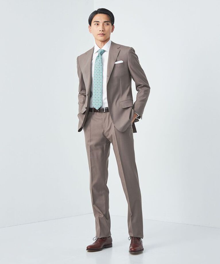 UNITED ARROWS green label relaxing「コットン ヘリンボーン ワイドカラー ドレスシャツ -イージーアイロン-」|シャツ・ブラウス|