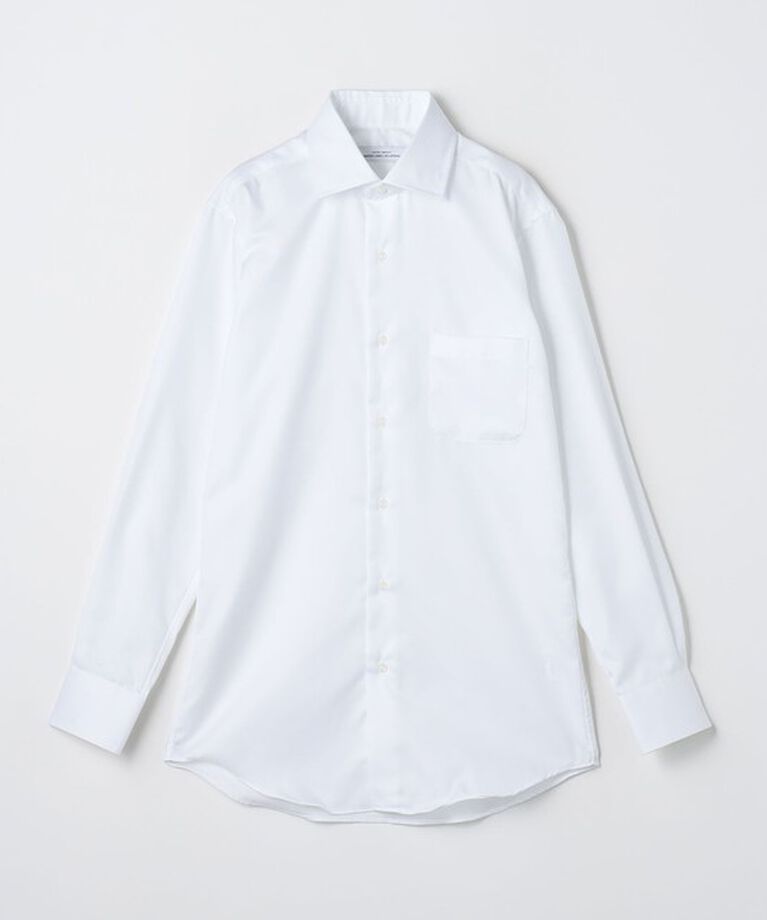 UNITED ARROWS green label relaxing「コットン ヘリンボーン ワイドカラー ドレスシャツ -イージーアイロン-」|シャツ・ブラウス|