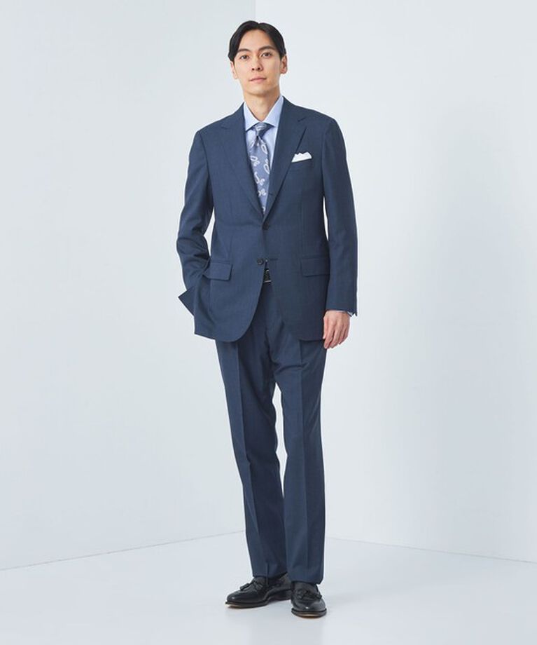 UNITED ARROWS green label relaxing「コットン ヘリンボーン ワイドカラー ドレスシャツ -イージーアイロン-」|シャツ・ブラウス|