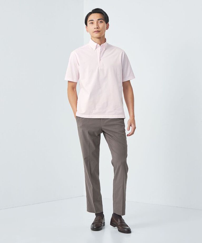 UNITED ARROWS green label relaxing「DUADRY CLEAN バーズアイ ボタンダウン ポロシャツ -吸水速乾・抗菌-」|ポロシャツ|