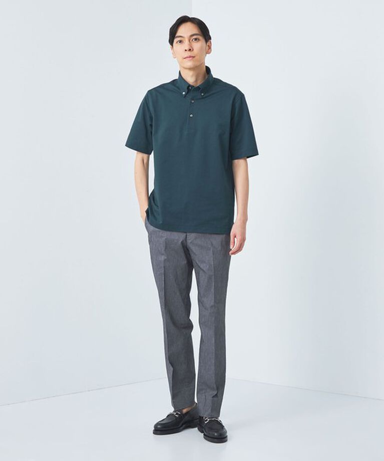 UNITED ARROWS green label relaxing「DUADRY CLEAN バーズアイ ボタンダウン ポロシャツ -吸水速乾・抗菌-」|ポロシャツ|