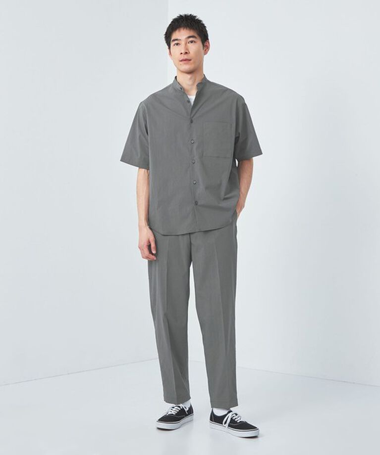 UNITED ARROWS green label relaxing「WONDER CLOTH バンドカラー 半袖 シャツ -ストレッチ・接触冷感・吸水速乾-」|シャツ・ブラウス|