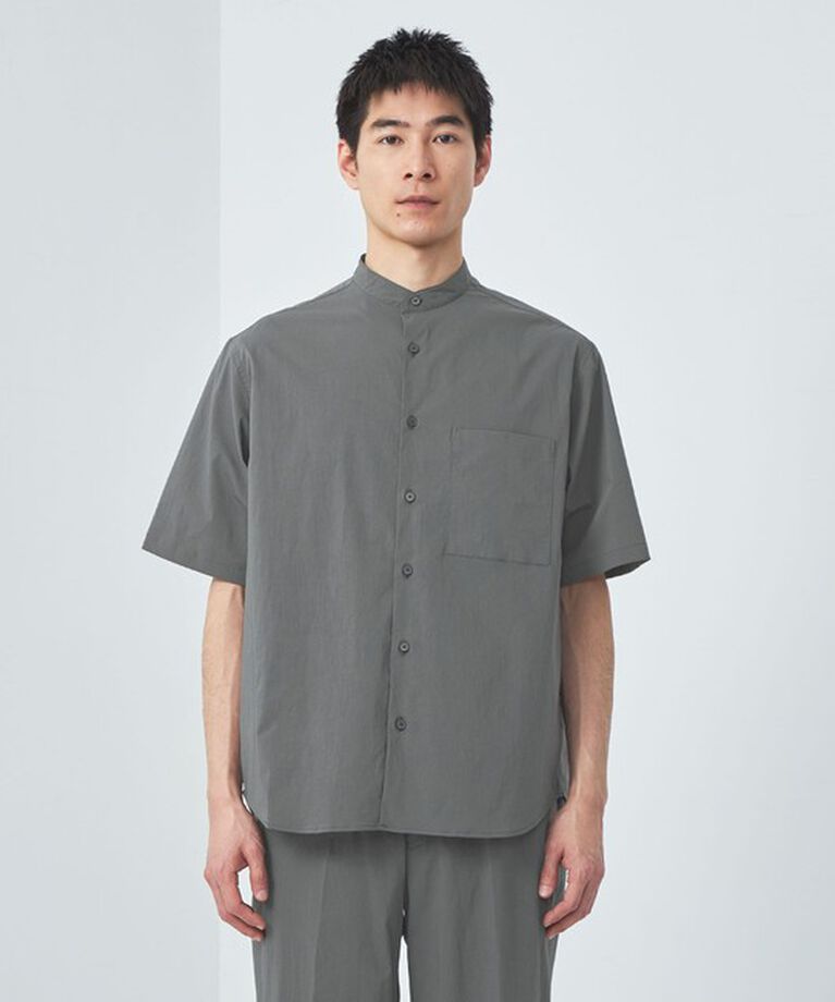 UNITED ARROWS green label relaxing「WONDER CLOTH バンドカラー 半袖 シャツ -ストレッチ・接触冷感・吸水速乾-」|シャツ・ブラウス|