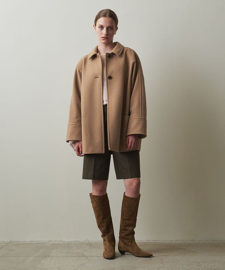 STEVEN ALAN「＜Steven Alan＞ドルマンスリーブ ハーフ コート」|ステンカラーコート|