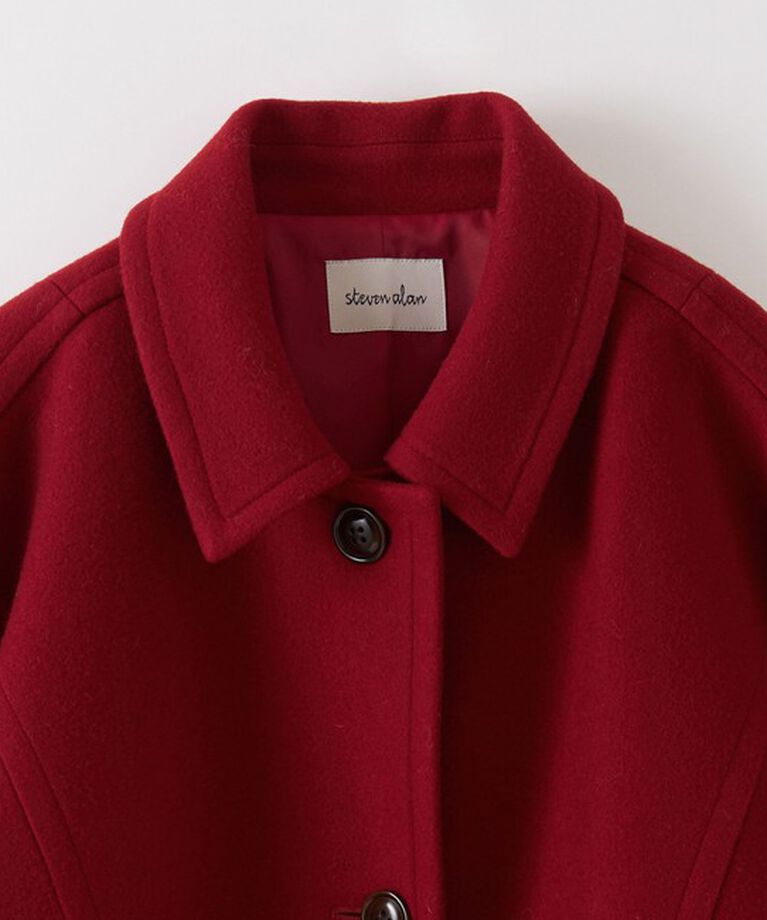 STEVEN ALAN「＜Steven Alan＞ドルマンスリーブ ハーフ コート」|ステンカラーコート|