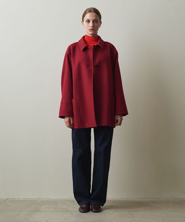 STEVEN ALAN「＜Steven Alan＞ドルマンスリーブ ハーフ コート」|ステンカラーコート|