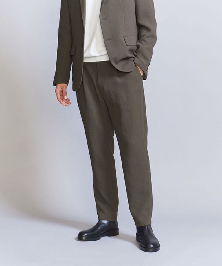 BEAUTY&YOUTH UNITED ARROWS「トリクシオン 1プリーツ テーパード パンツ -セットアップ対応 ストレッチ ウォッシャブル マルチ機能-」|チノ|MOCA