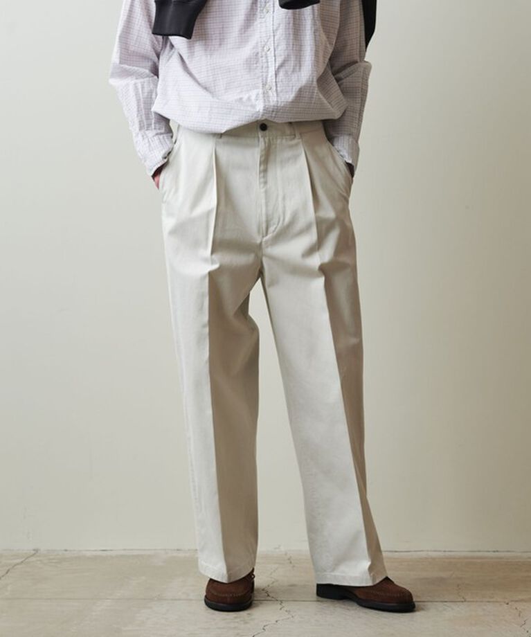 STEVEN ALAN「＜Steven Alan＞ ウエポン ニドム ワンプリーツ BDU パンツ」|チノ|OFF WHITE