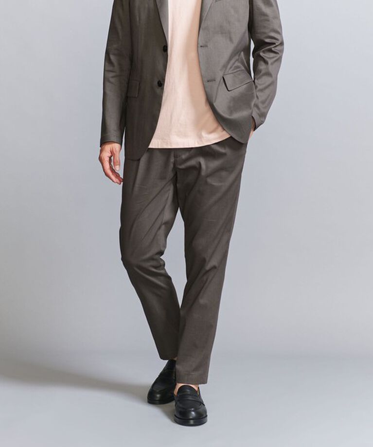 BEAUTY&YOUTH UNITED ARROWS「東レ/TORAY ドライ ポリエステル 1プリーツ イージーパンツ - セットアップ対応 ヨコストレッチ ウォッシャ」|チノ|