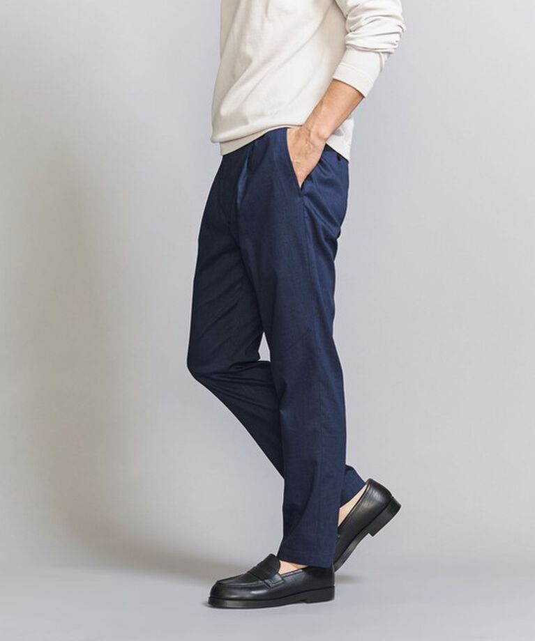 BEAUTY&YOUTH UNITED ARROWS「東レ/TORAY ドライ ポリエステル 1プリーツ イージーパンツ - セットアップ対応 ヨコストレッチ ウォッシャ」|チノ|