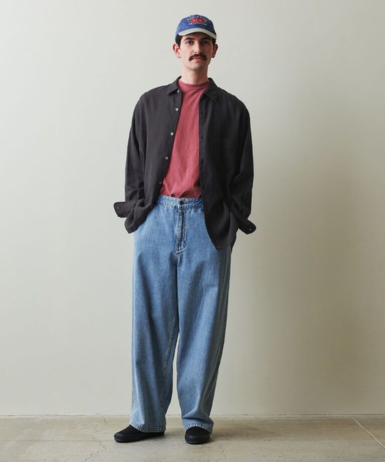 STEVEN ALAN「＜Steven Alan＞ ドレープ コードレーン レギュラーカラー シャツ  LOOSE」|シャツ・ブラウス|