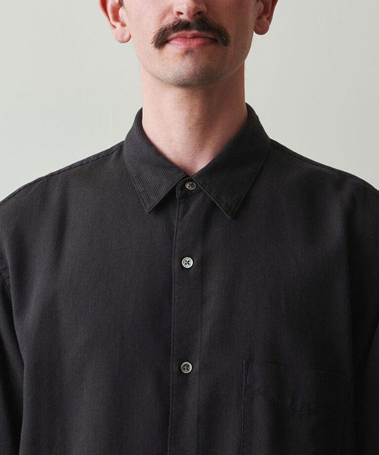 STEVEN ALAN「＜Steven Alan＞ ドレープ コードレーン レギュラーカラー シャツ  LOOSE」|シャツ・ブラウス|
