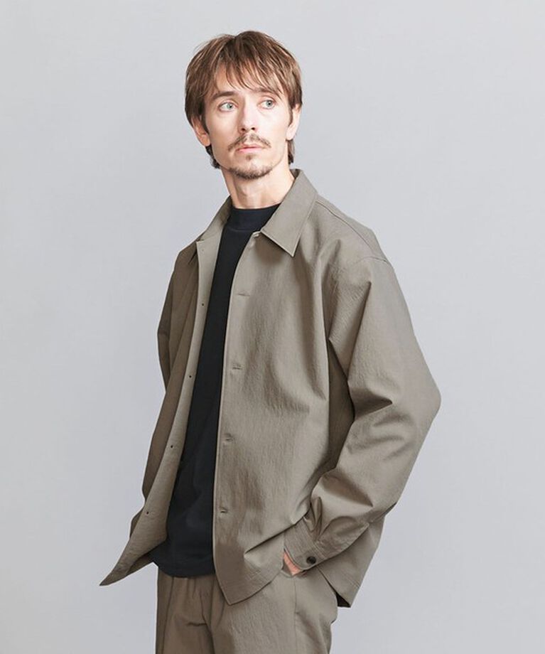 BEAUTY&YOUTH UNITED ARROWS「KOMATSU PACK オーバー フォルム キャンプカラー シャツ -セットアップ対応 撥水機能-」|シャツ・ブラウス|BEIGE