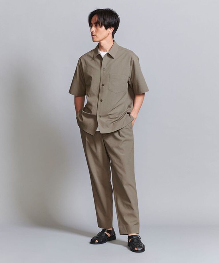 BEAUTY&YOUTH UNITED ARROWS「KOMATSU PACK キャンプカラー ショートスリーブ シャツ -セットアップ対応 撥水機能-」|シャツ・ブラウス|