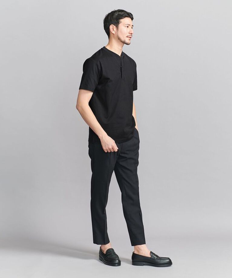 BEAUTY&YOUTH UNITED ARROWS「【WEB限定 WARDROBE SMART】クリア  ガスコットン ヘンリーネック カットソー【抗菌・防臭】」|Tシャツ・カットソー|