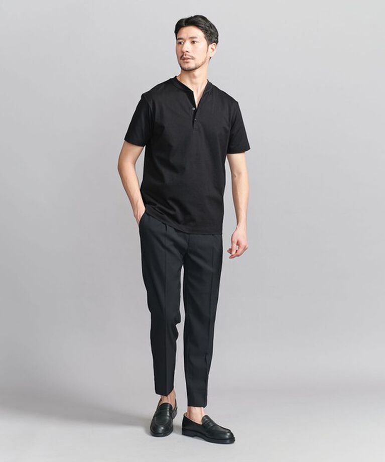 BEAUTY&YOUTH UNITED ARROWS「【WEB限定 WARDROBE SMART】クリア  ガスコットン ヘンリーネック カットソー【抗菌・防臭】」|Tシャツ・カットソー|