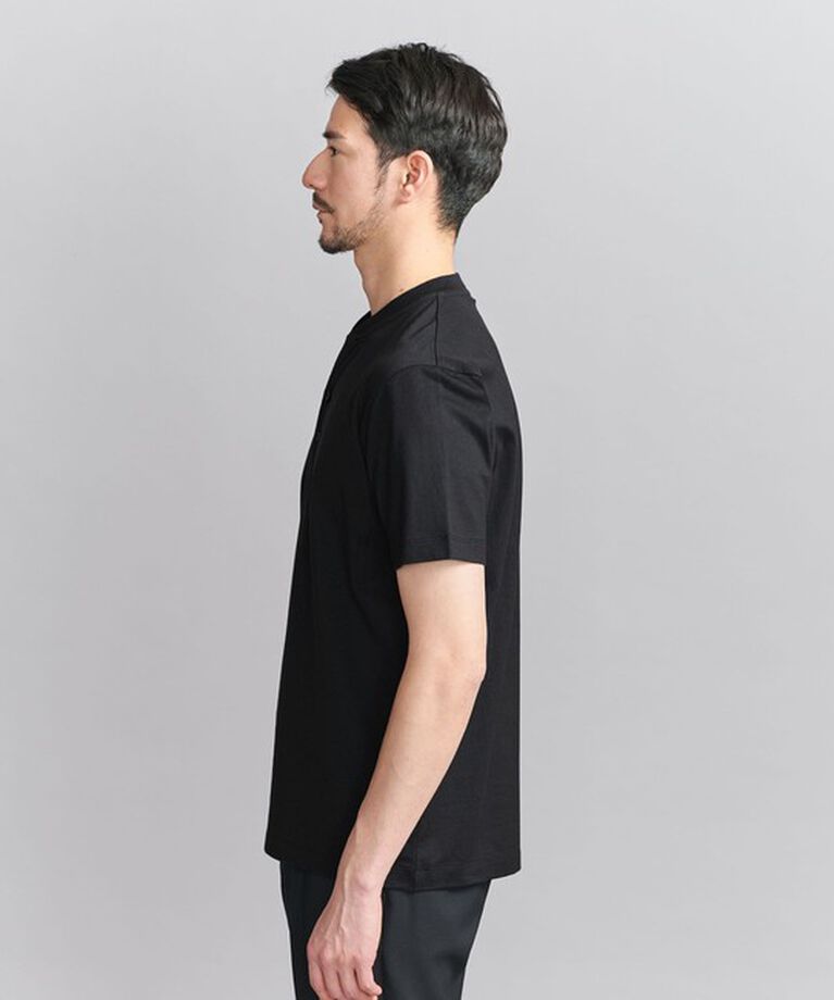 BEAUTY&YOUTH UNITED ARROWS「【WEB限定 WARDROBE SMART】クリア  ガスコットン ヘンリーネック カットソー【抗菌・防臭】」|Tシャツ・カットソー|