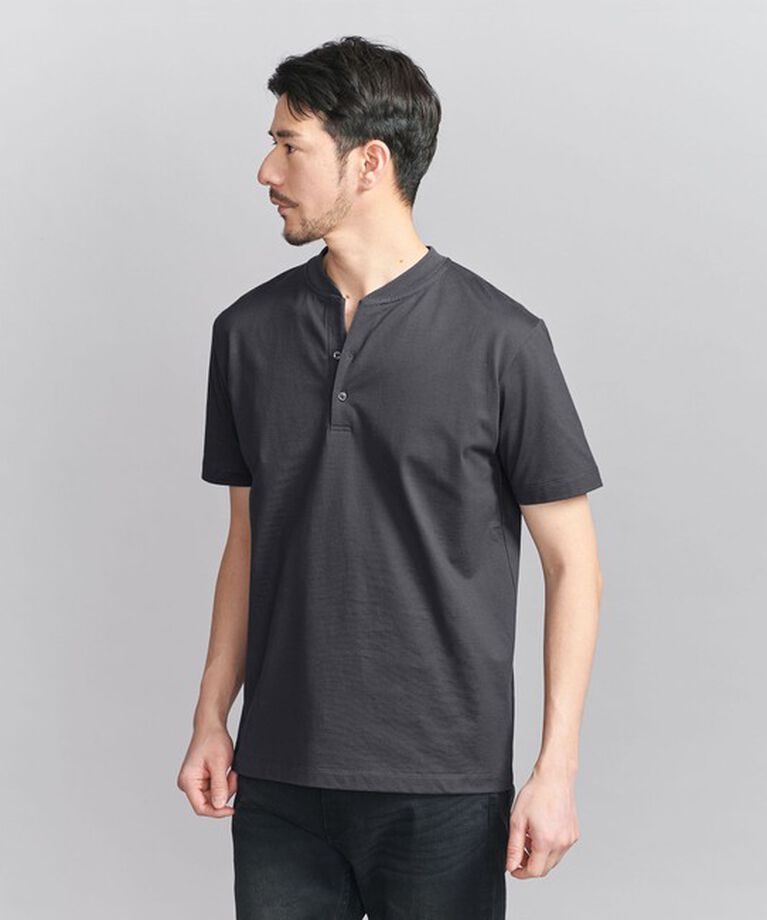 BEAUTY&YOUTH UNITED ARROWS「【WEB限定 WARDROBE SMART】クリア  ガスコットン ヘンリーネック カットソー【抗菌・防臭】」|Tシャツ・カットソー|