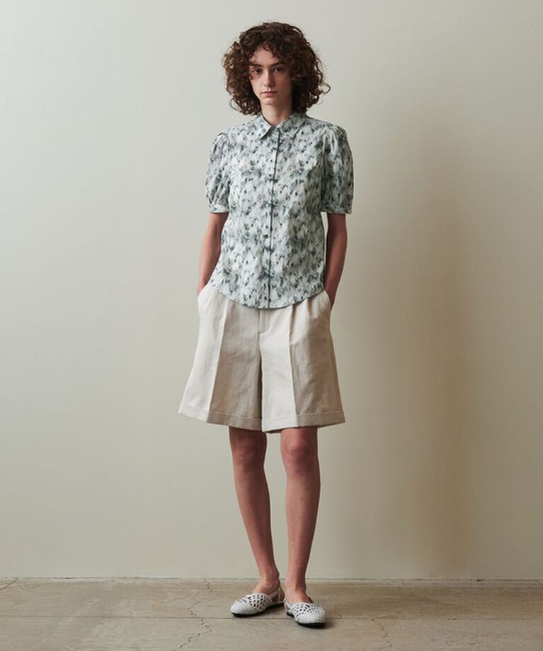 STEVEN ALAN「＜Steven Alan＞プリント パフスリーブ シャツ」|シャツ・ブラウス|