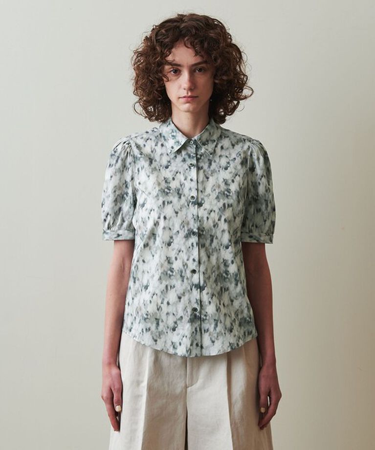 STEVEN ALAN「＜Steven Alan＞プリント パフスリーブ シャツ」|シャツ・ブラウス|