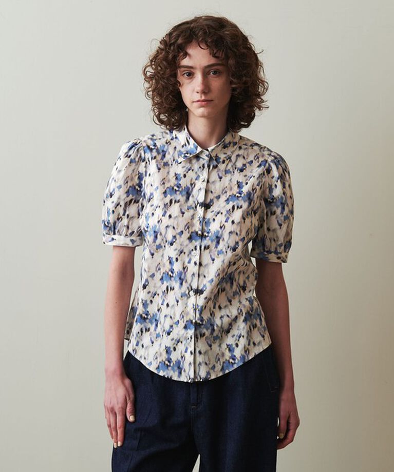 STEVEN ALAN「＜Steven Alan＞プリント パフスリーブ シャツ」|シャツ・ブラウス|