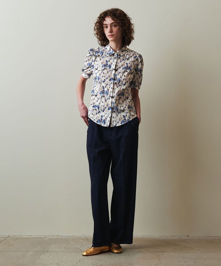 STEVEN ALAN「＜Steven Alan＞プリント パフスリーブ シャツ」|シャツ・ブラウス|