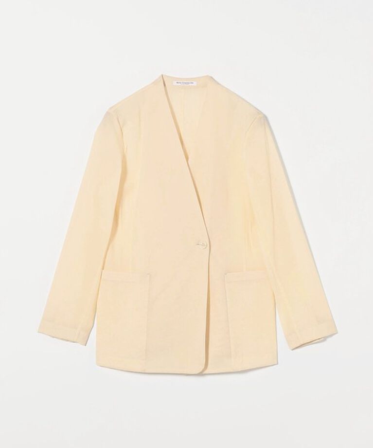 BEAUTY&YOUTH UNITED ARROWS「シアー ノーカラー ジャケット」|ノーカラージャケット|