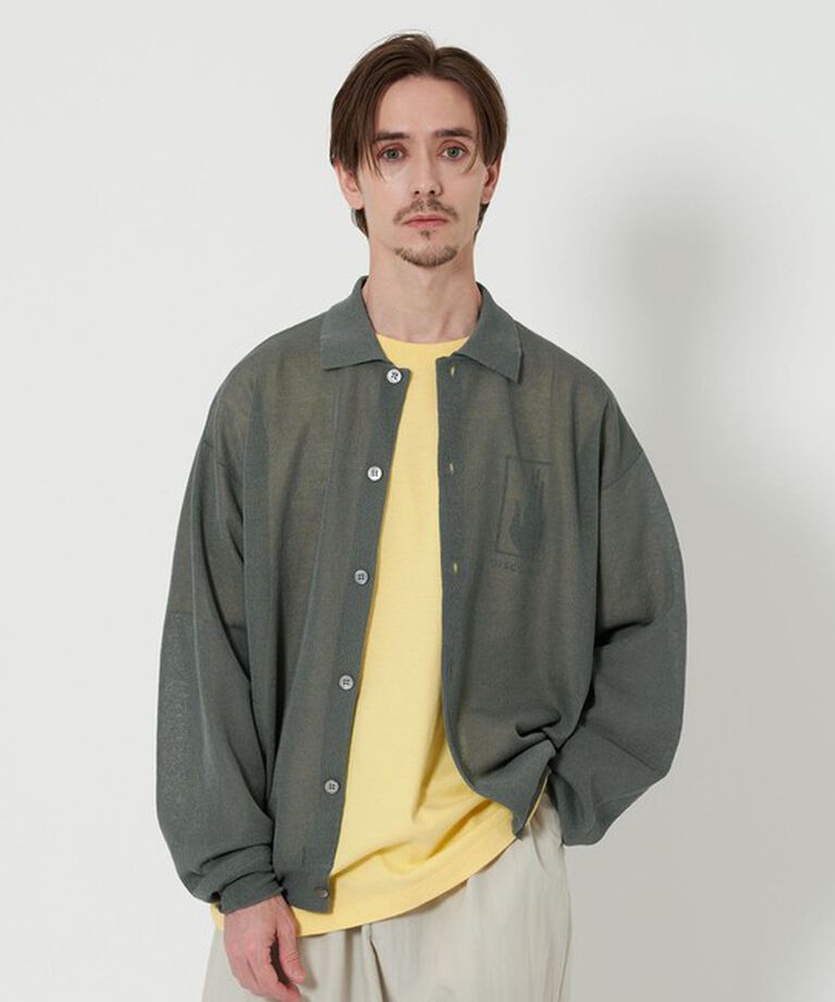 BEAUTY&YOUTH UNITED ARROWS「ミラノリブ ポロニット ジャケット ‐抗菌防臭‐」|カーディガン|OLIVE