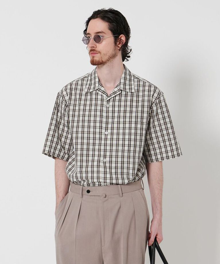 STEVEN ALAN「＜Steven Alan＞ TC ウォッシュド チェック ALINE LOOSE CASUAL BOX」|シャツ・ブラウス|