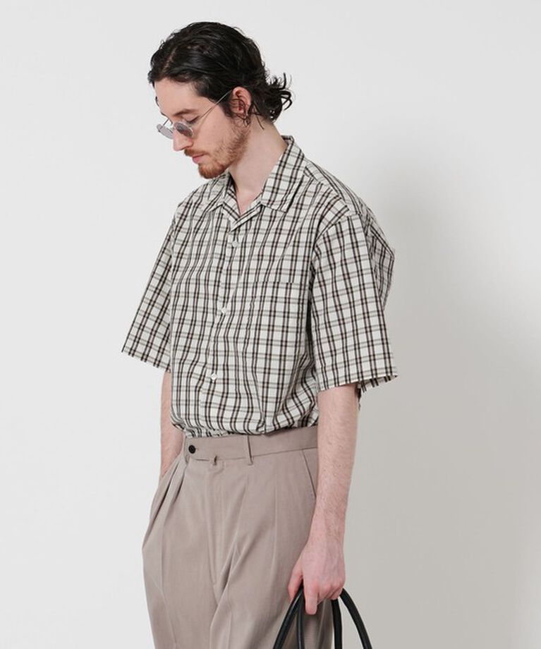 STEVEN ALAN「＜Steven Alan＞ TC ウォッシュド チェック ALINE LOOSE CASUAL BOX」|シャツ・ブラウス|