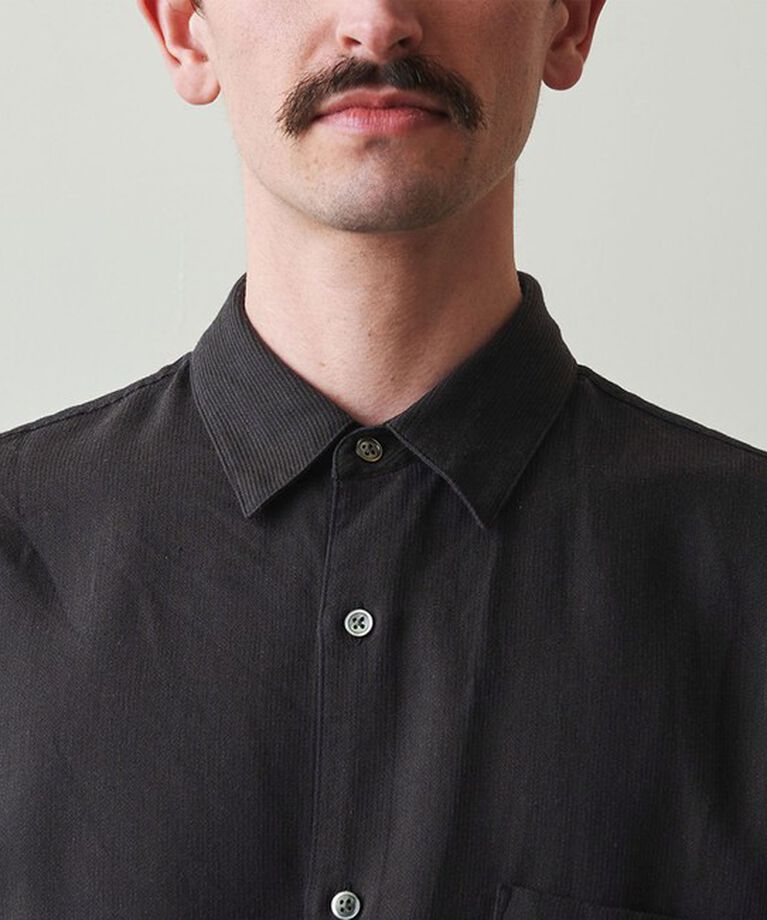 STEVEN ALAN「＜Steven Alan＞ ドレープ コードレーン レギュラーカラー ショートスリーブ シャツ ALINE LOOSE CASUAL」|シャツ・ブラウス|